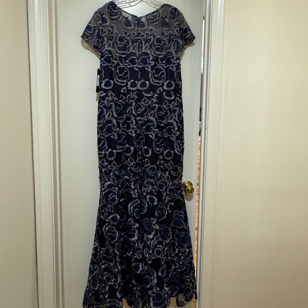 David Meister Midnight-Blue Mother of the Bride Evening Gown, Size 18